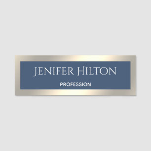Elegant modern chic luminous shiny name tag