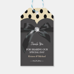 Elegant modern chic ribbon thank you gift tags