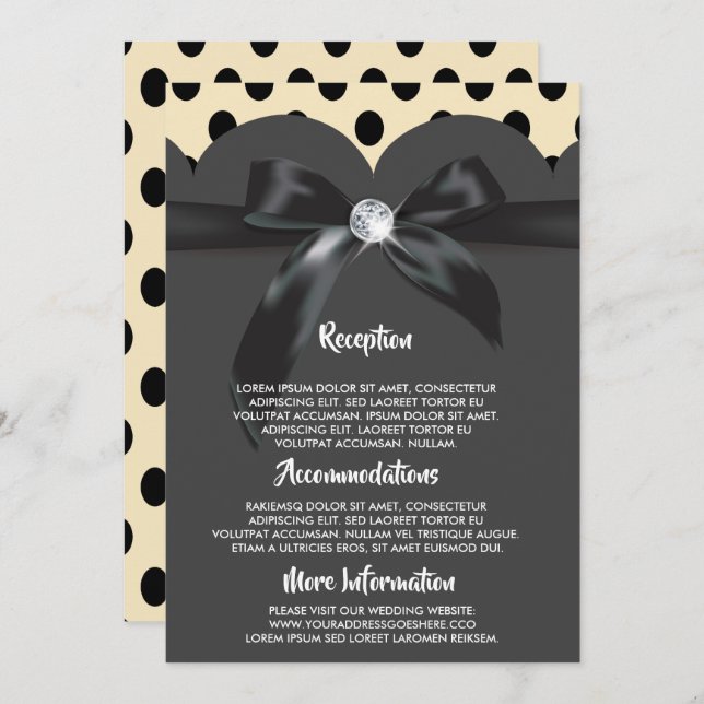 Elegant modern chic ribbon wedding program (Front/Back)