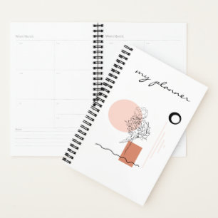 Elegant Modern Chic Simple Abstract Geometric Planner