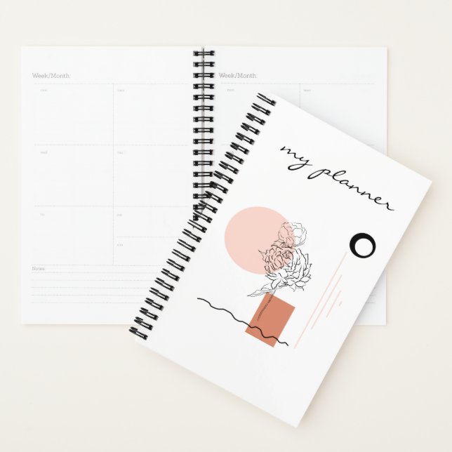 Elegant Modern Chic Simple Abstract Geometric Planner (Display)