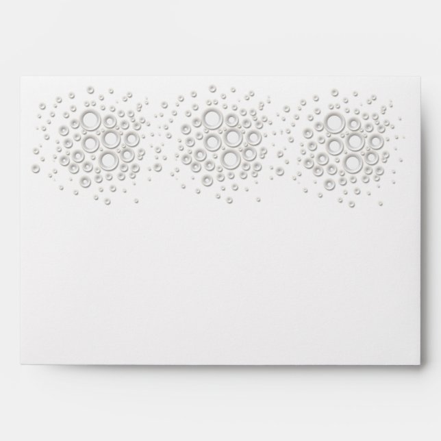 Elegant modern chic white confetti wedding envelope (Front)