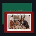 Elegant Modern Christmas Family 1 Photo  Holiday Card<br><div class="desc">Elegant Modern Christmas Family 1 Photo</div>