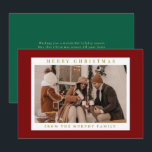 Elegant Modern Christmas Family 1 Photo  Holiday Card<br><div class="desc">Elegant Modern Christmas Family 1 Photo</div>