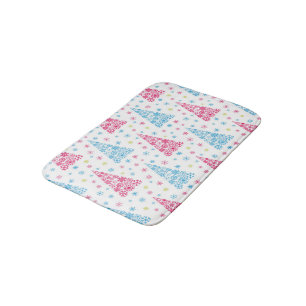 Elegant Modern Christmas tree Bath Mat