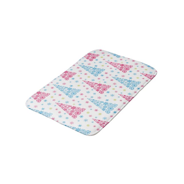Elegant Modern Christmas tree Bath Mat (Angled)