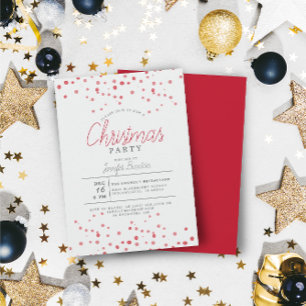 Elegant Modern Christmas Typography  Holiday Party Invitation