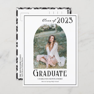 Elegant Modern Class of 2023 Photo Graduation  Postcard