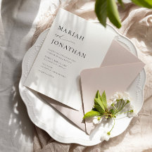 Elegant Modern Classic Minimalist Wedding