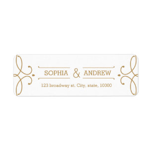 Elegant modern classic vintage return address label