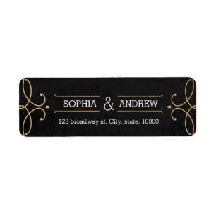 Elegant modern classic vintage return address label