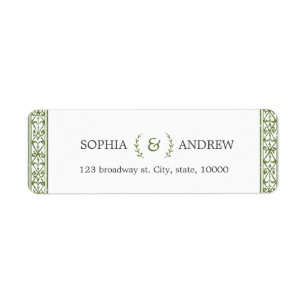 Elegant modern classic vintage return address return address label
