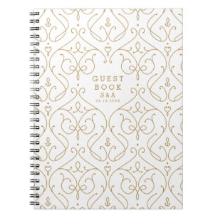Elegant modern classic vintage wedding guest book