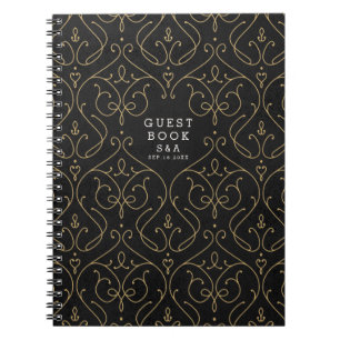 Elegant modern classic vintage wedding guest book