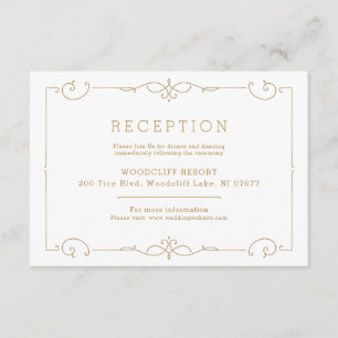 Elegant modern classic wedding reception card