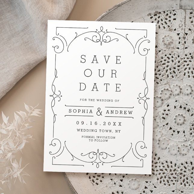 Elegant modern classic wedding save the date (Elegant modern classic wedding save the date)