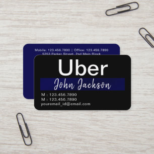 Elegant Modern Classy Car Service Or Uber Driver Business Card