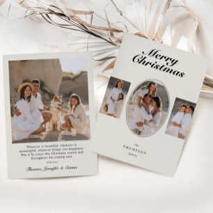Elegant Modern Clean Script Typography Photo Holiday Card