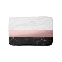 elegant modern clear black white marble rose gold