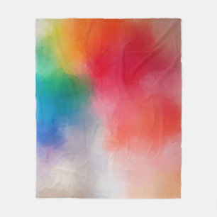 Elegant Modern Colourful Abstract Blank Template Fleece Blanket