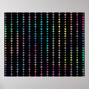 Elegant Modern Colourful Beads Circles Dots Patter Poster
