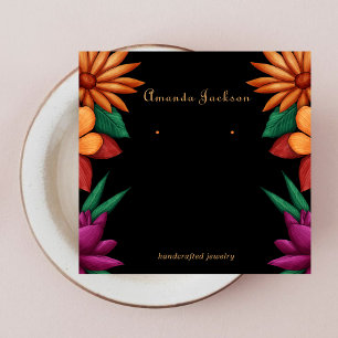 Elegant Modern Colourful Flowers Earring Display