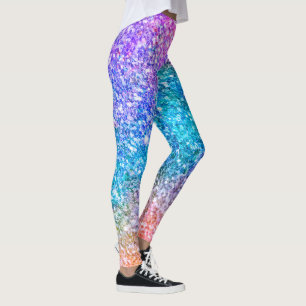 Elegant Modern Colourful Glitter Leggings