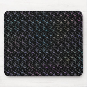Elegant Modern Colourful Hearts and Keys Pattern Mouse Pad