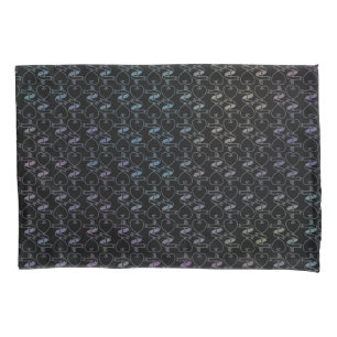 Elegant Modern Colourful Hearts and Keys Pattern Pillowcase