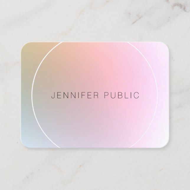 Elegant Modern Colourful Professional Template Business Card (Front)