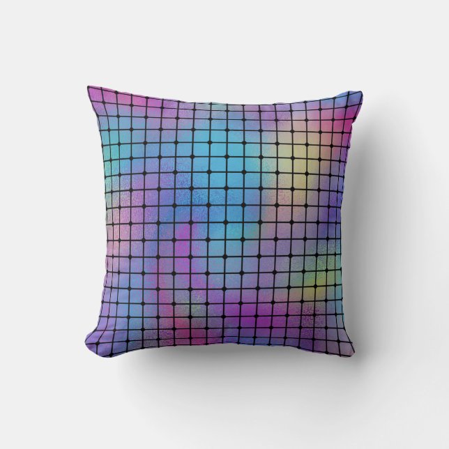 Elegant Modern Colourful Squares Tiles Pattern | Cushion (Front)