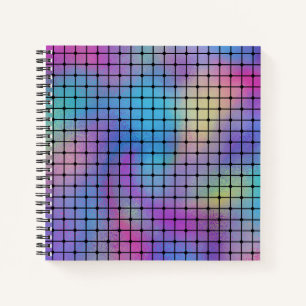 Elegant Modern Colourful Squares Tiles Pattern   Notebook