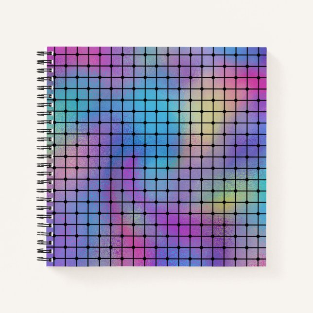 Elegant Modern Colourful Squares Tiles Pattern | Notebook (Front)