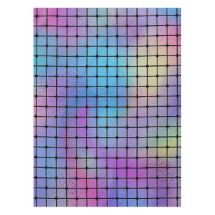 Elegant Modern Colourful Squares Tiles Pattern Tablecloth