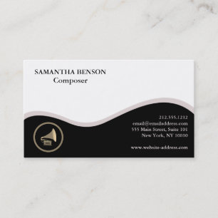 Elegant Modern Composer Arranger Music Musician Business Card