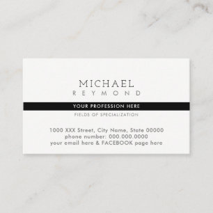 elegant & modern contact professional specialised business card