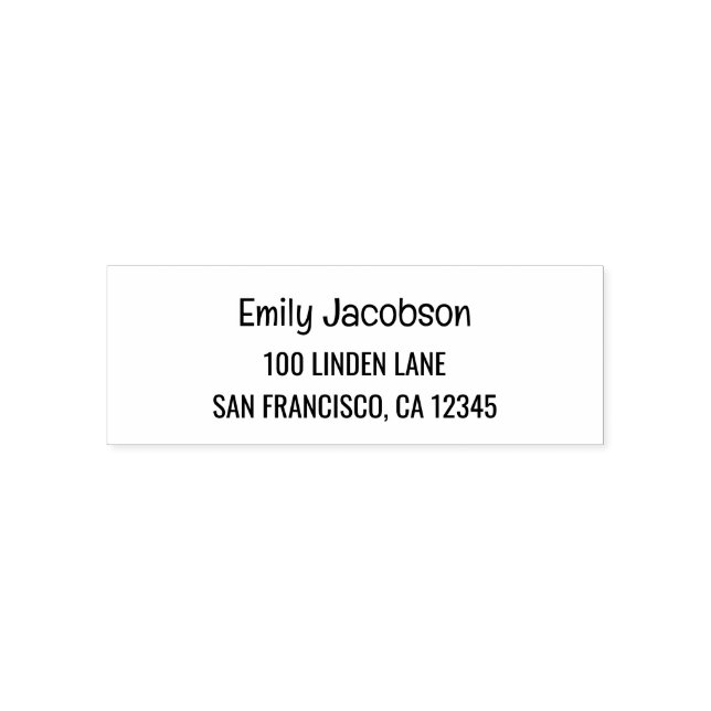 Elegant Modern Contemporary Script Address Label Self-inking Stamp (Design)