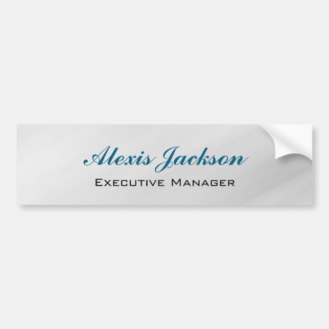 Elegant Modern Contemporary Style Grey Background Bumper Sticker (Front)
