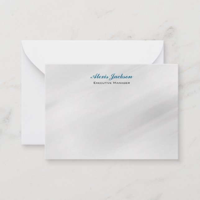 Elegant Modern Contemporary Style Grey Background Card (Front)