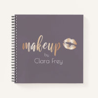 Elegant modern copper rose gold lips and makeup