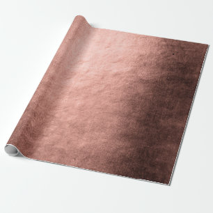 Elegant modern copper rose gold metallic wrapping paper