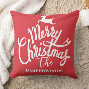 Elegant modern Couples/Family Tree Christmas Cushion