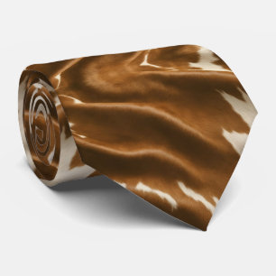 Elegant Modern Cow Faux Leather Collection Tie