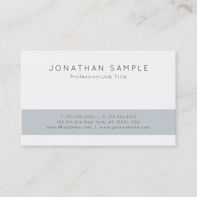 Elegant Modern Creative Professional Simple Design Business Card (Front)