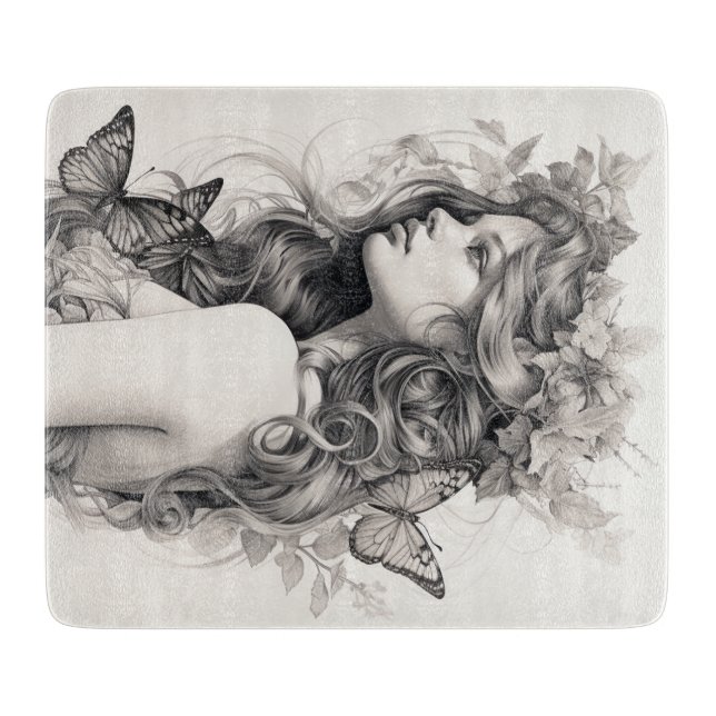 Elegant Modern Custom Add Your Own photo Template Cutting Board (Front)