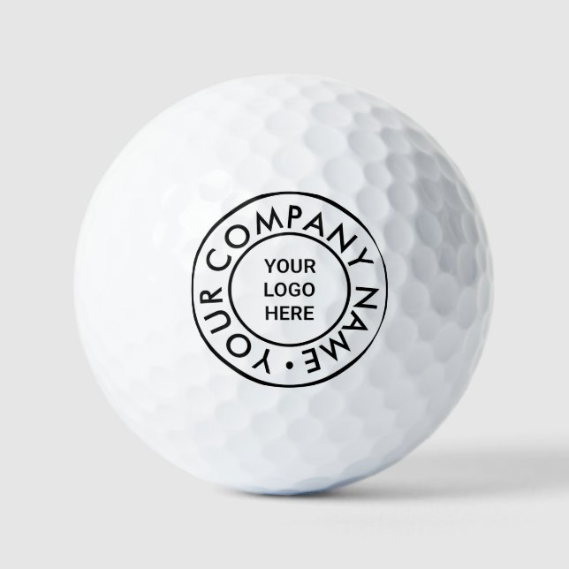 Elegant Modern Custom Business Logo Brand Printed Golf Balls (Front)