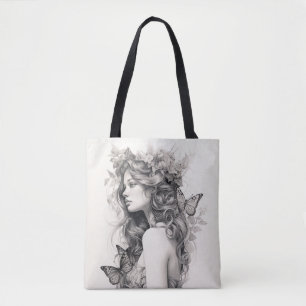 Elegant Modern Custom Couples Photo Personalize Tote Bag