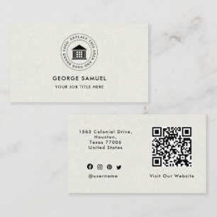 Elegant Modern Custom Logo Minimalist Simple Business Card