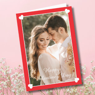 Elegant Modern Custom Photo Valentine's Day Holiday Card