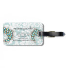 Elegant Modern Damask Peacock Personalised